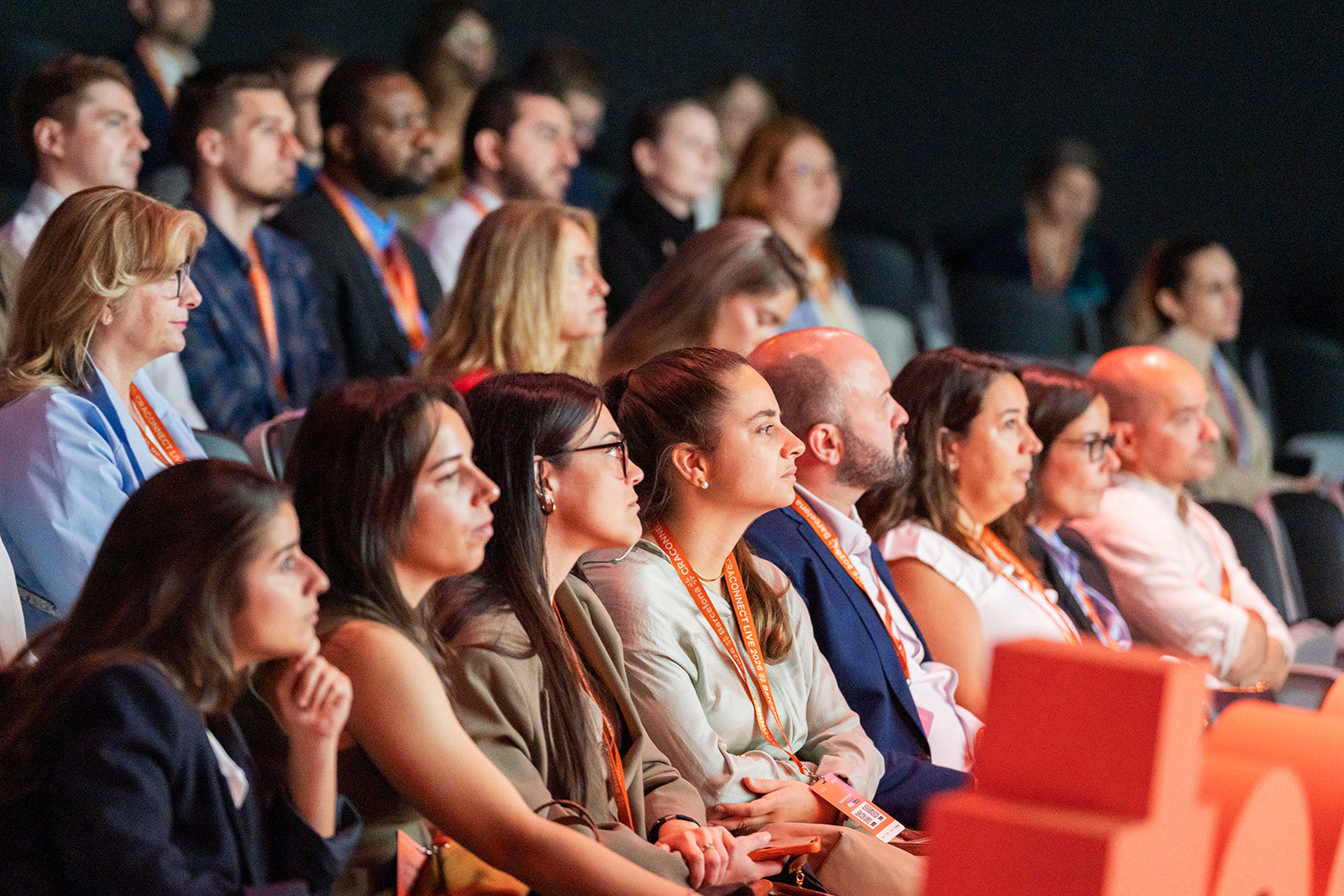 The audience during a session